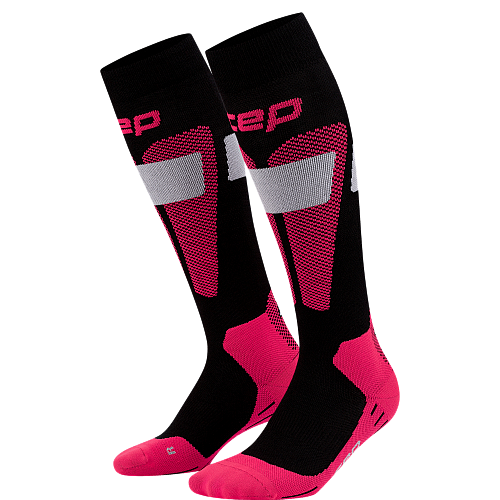 CEP Ski Merino Compression Socks Damen | Black Pink