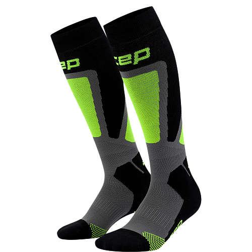 CEP Ski Thermo Compression Socks Damen | Black Lime