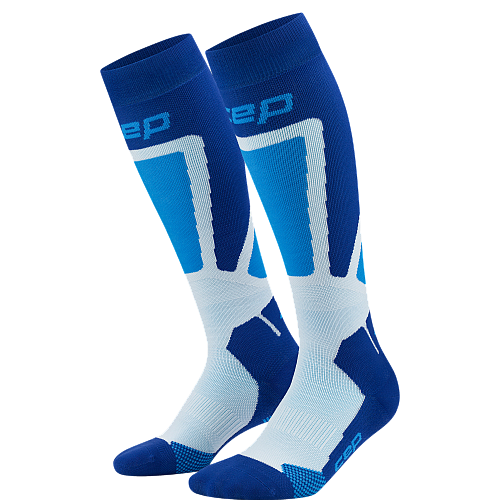 CEP Ski Thermo Compression Socks Herren | Blue Aqua