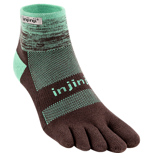 Injinji Trail Midweight Mini Crew Zehensocken | Mint | Mitteldick