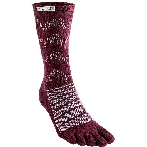 Injinji Outdoor Midweight Crew Zehensocken | Garnet | Mitteldick