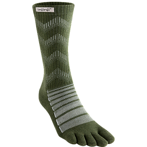 Injinji Outdoor Midweight Crew Zehensocken | Forest | Mitteldick