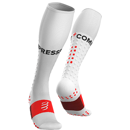 COMPRESSPORT Compression Run Full Socks | White