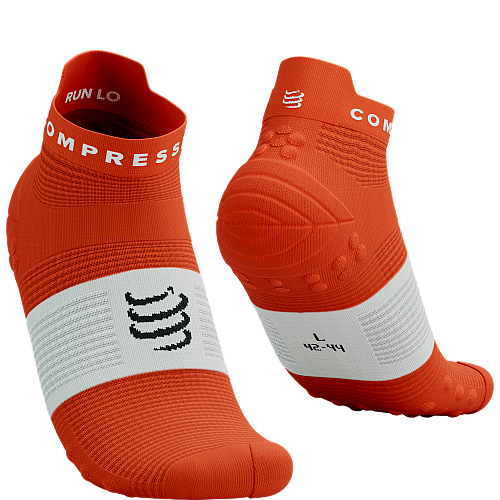 COMPRESSPORT Pro Racing Socks V4 Run Low | Tigerlily Orange