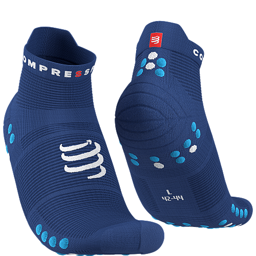COMPRESSPORT Pro Racing Socks V4 Run Low | Fluo Blue