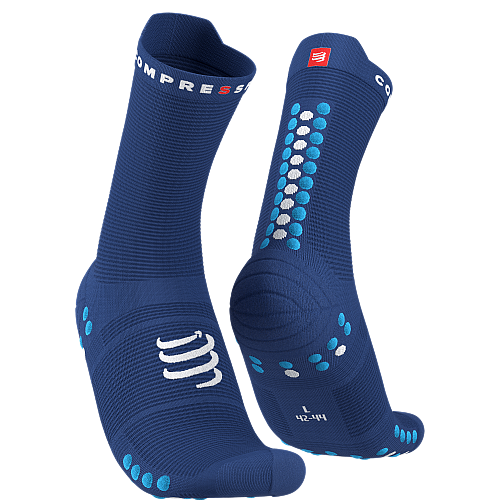 COMPRESSPORT Pro Racing Socks V4 Run High | Fluo Blue