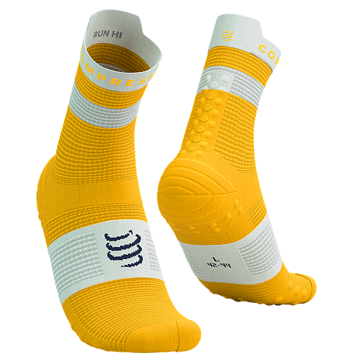 COMPRESSPORT Pro Racing Socks V4 Run High | Lemon White