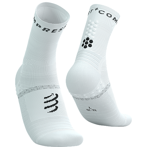 COMPRESSPORT Pro Marathon Crew Socks | White