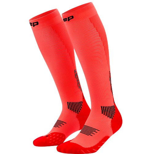 CEP Core Run 5.0 Compression Socks Herren | Neon Coral