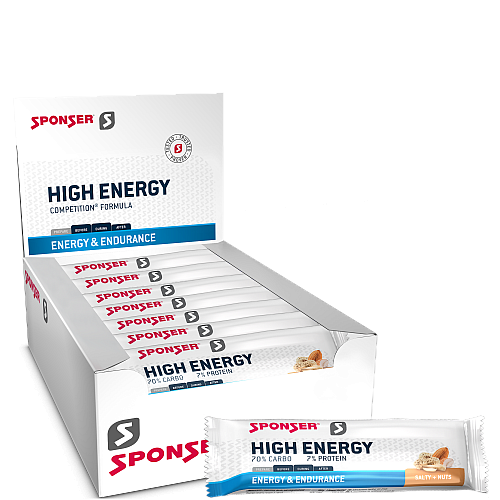 SPONSER High Energy Bar Aktion | 30 x 45 g Riegel | MHD 31.05.26