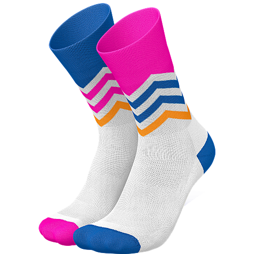 INCYLENCE Running High Cut Socks | Volts Blue Pink