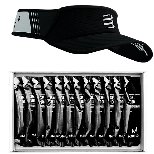 MAURTEN Gel 100 Hydrogel  | 12 Gels + Ultralight Visor