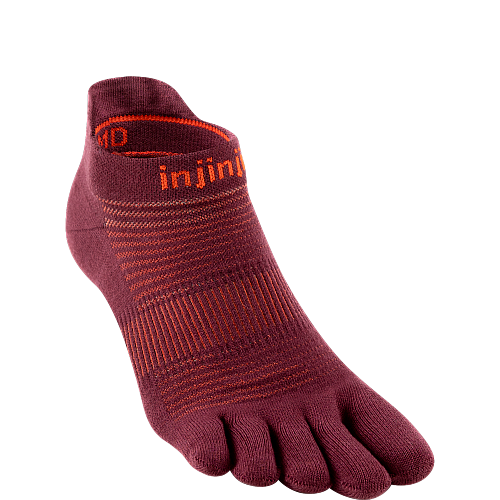 Injinji Run Lightweight No Show Zehensocken | Mahogany | D�nn