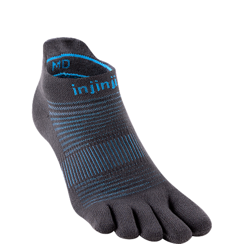 Injinji Run Lightweight No Show Zehensocken | Carbon | D�nn