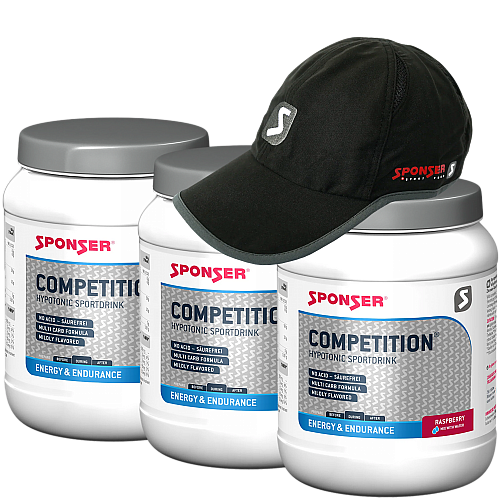 SPONSER Competition Hypotonic Sportdrink | Aktion mit Sponser Cap