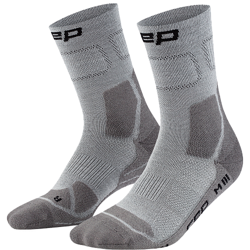 CEP Hiking Light Cushion Merino Mid Cut Compression Socks Damen | Grey