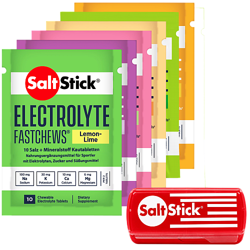 SALT STICK Fastchews |  6 x 10 Kautabletten | | Mit Transportbox