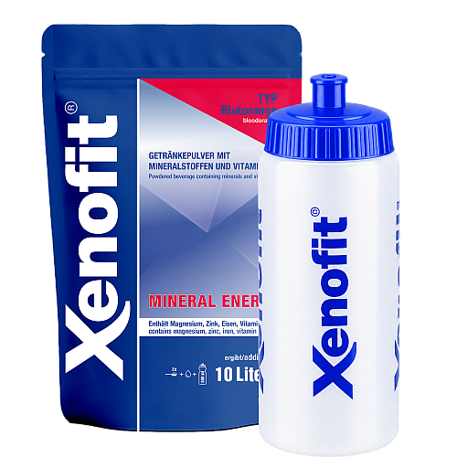 Xenofit Mineral Energy Drink Aktion | 723 g Beutel mit Trinkflasche