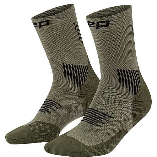 CEP Core Run 5.0 Mid Cut Compression Socks Herren | Olive