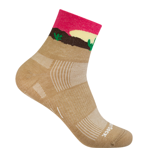 WRIGHTSOCK Stride Quarter | Desert Cactus | Mitteldick