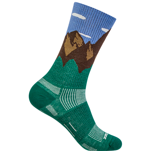 WRIGHTSOCK Stride Crew | Green Mountain Valley | Mitteldick