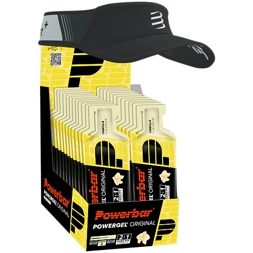 Powerbar PowerGel Original | 24 Gels + Ultralight Visor | MHD 31.05.27