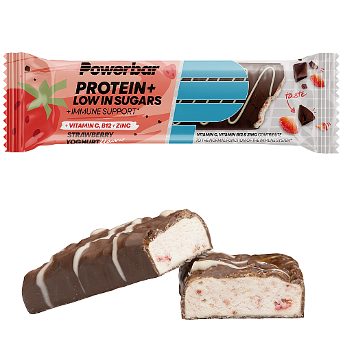 PowerBar Protein Plus Low Sugar Joghurt-Erdbeer 35 g Proteinriegel