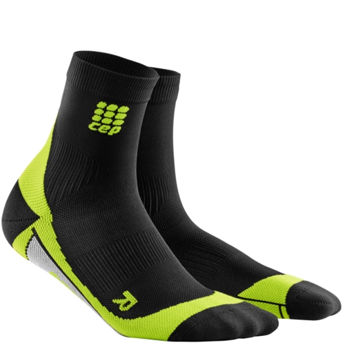 CEP Run 2.0 Short Cut Compression Socks Herren | Black Green