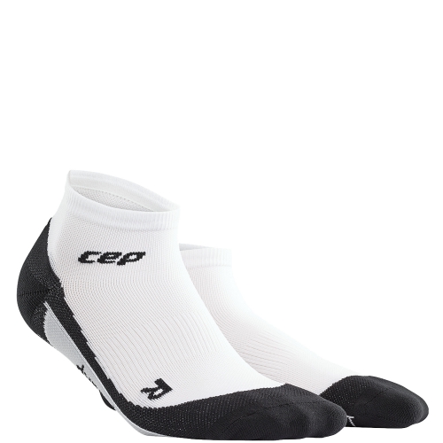 CEP Run 2.0 Low Cut Compression Socks Herren | White Black
