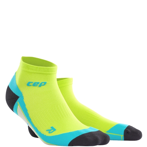 CEP Run 2.0 Low Cut Compression Socks Herren | Lime Hawaii Blue
