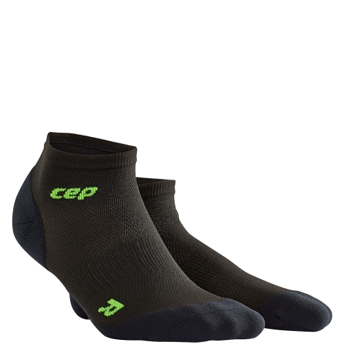 CEP Run Ultralight Low Cut Compression Socks Herren | Black Green