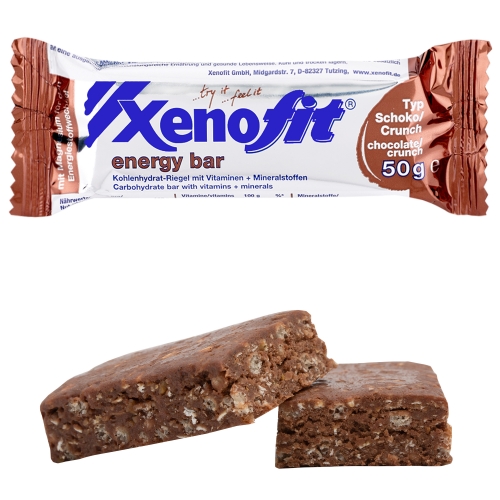 4,80€/100g Xenofit energy bar Schoko Crunch Energie-Riegel 5x50g 