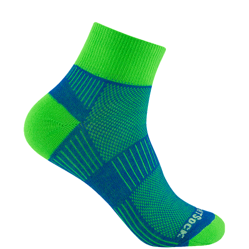 WRIGHTSOCK Coolmesh II Quarter | Blue Green | Dnn