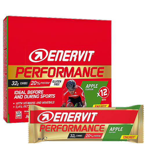 ENERVIT Performance Bar | 12 Riegel | Apfelgeschmack
