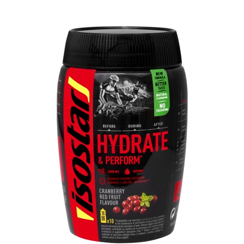 Isostar Hydrate & Perform Cranberry Red Fruit 400 g Dose