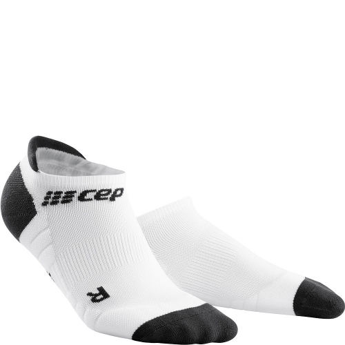 CEP Run 3.0 No Show Compression Socks Herren | White Dark Grey