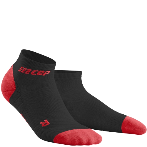 CEP Run 3.0 Low Cut Compression Socks Herren | Black Red