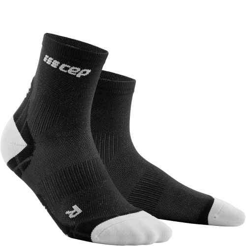 CEP Run Ultralight Short Cut Compression Socks Damen | Black Light Grey
