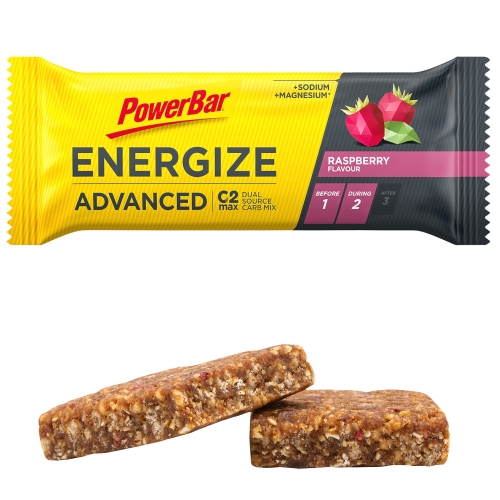 PowerBar Energize Advanced Himbeere 55 g Kohlenhydratriegel