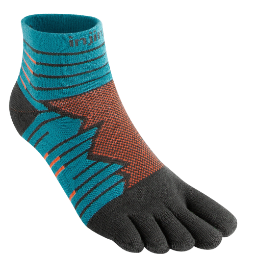 Injinji Ultra Run Mini-Crew Zehensocken | Pop Turquoise | Mitteldick