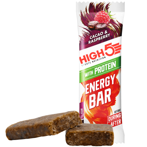 HIGH5 Energy Bar with Protein Cacao Raspberry, 50 g Riegel