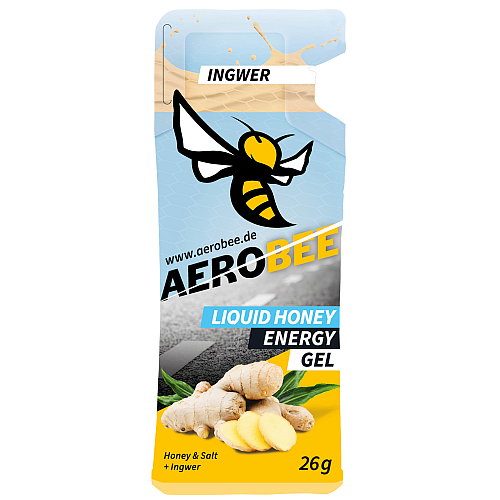 AEROBEE Liquid Honey Energy Gel Testpaket Ingwer