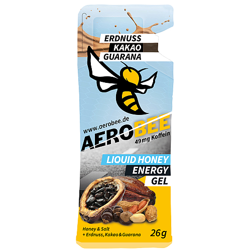 AEROBEE Liquid Honey Energy Gel Testpaket Erdnuss Kakao Guarana