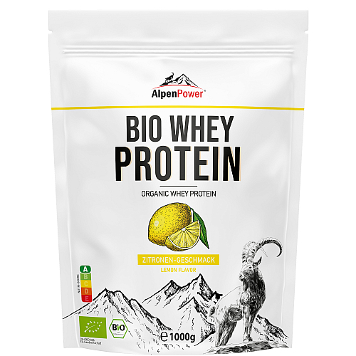 Alpenpower Bio Whey Protein 1000 g Beutel Zitrone
