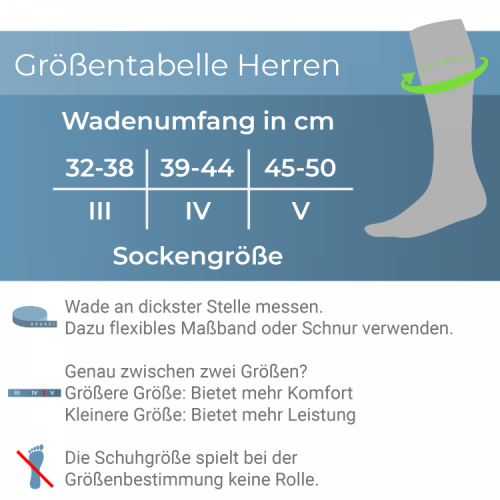 CEP Ski Thermo Compression Socks Herren Grentabelle
