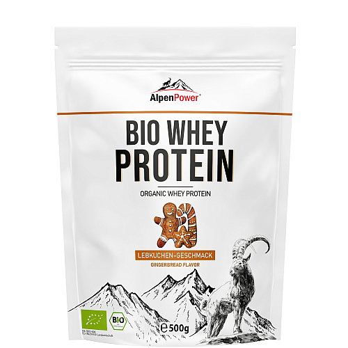 Alpenpower Bio Whey Protein 500 g Beutel Lebkuchen
