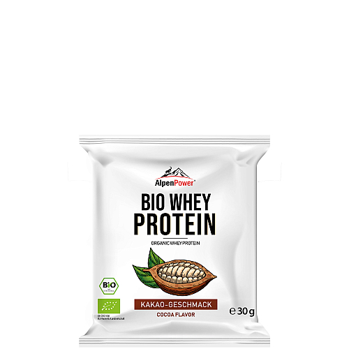 ALPENPOWER Bio Whey Protein 30 g Portionsbeutel Kakao