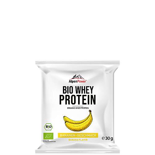 AlpenPower Bio Whey Protein Banane (30 g Beutel)