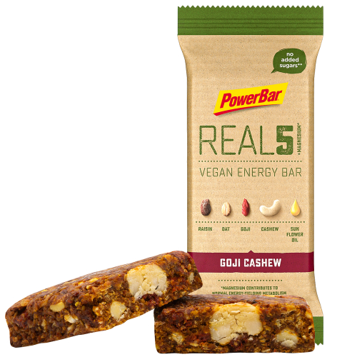 PowerBar REAL5 Vegan Energy Bar Goji-Cashew 65 g Riegel