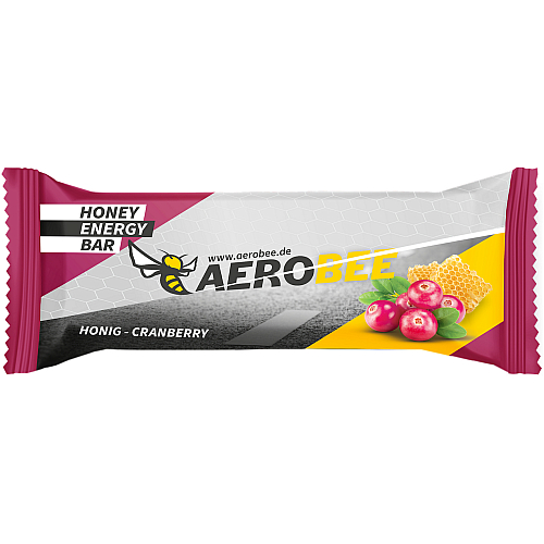 Aerobee Honey Energy Bar | 50 g Riegel | Honig Cranberry